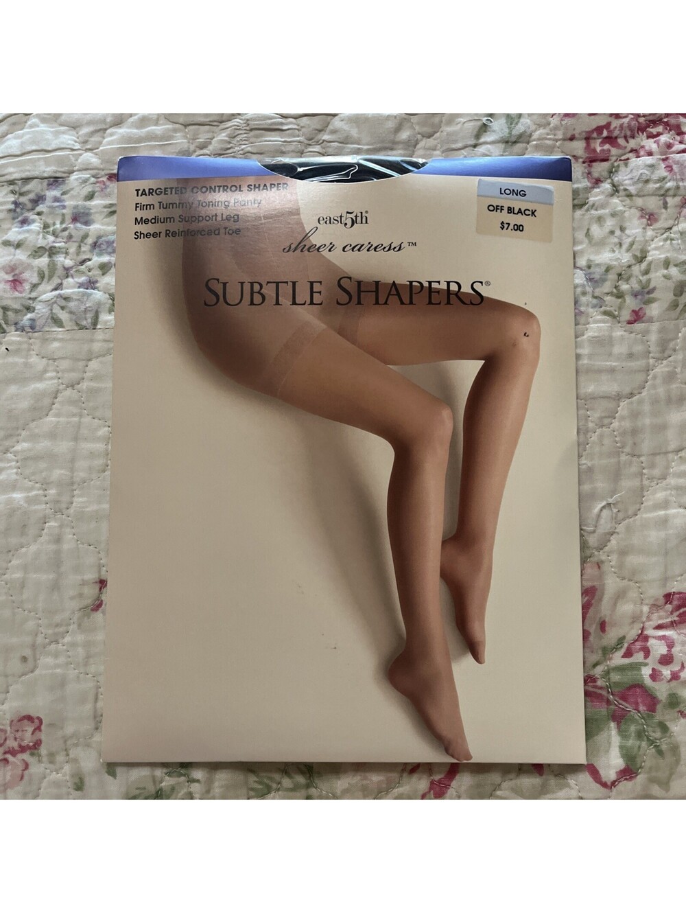 JCPenney East 5th Subtle Shapers Pantyhose Long Off Black 6309 NOS USA